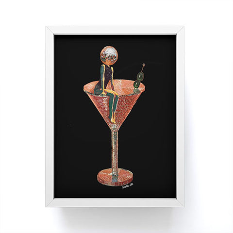carolineellisart Disco Martini 2 Framed Mini Art Print