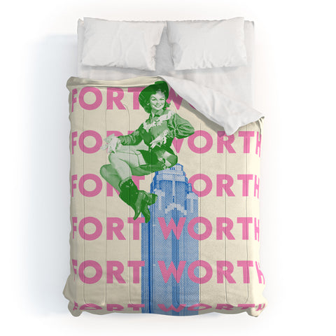 carolineellisart Fort Worth Girl 2 Comforter