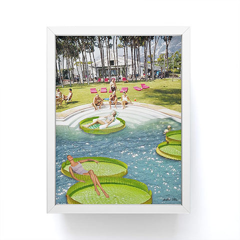 carolineellisart Poolside 2 Framed Mini Art Print