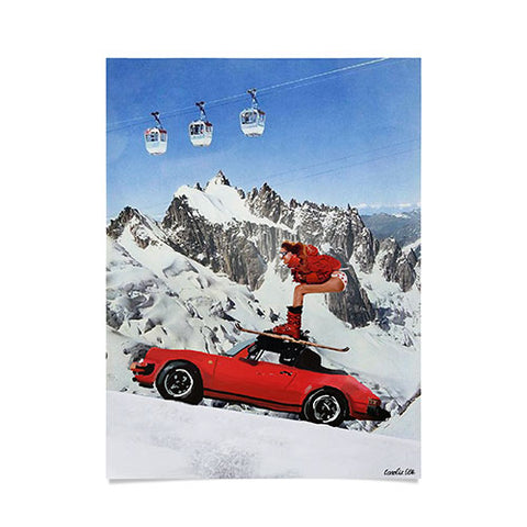 carolineellisart Red Ski Lift Poster