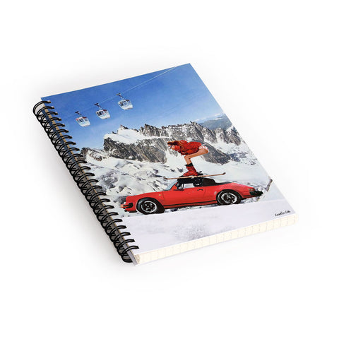 carolineellisart Red Ski Lift Spiral Notebook