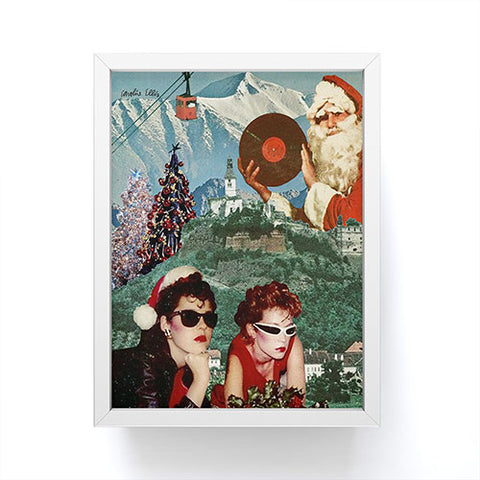 carolineellisart Rockin Around the Christmas Tree Framed Mini Art Print