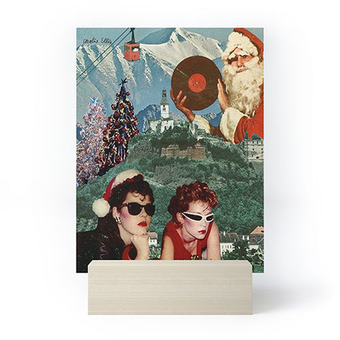 carolineellisart Rockin Around the Christmas Tree Mini Art Print