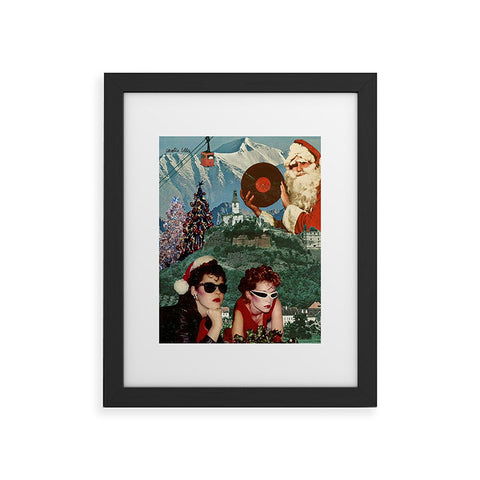 carolineellisart Rockin Around the Christmas Tree Framed Art Print