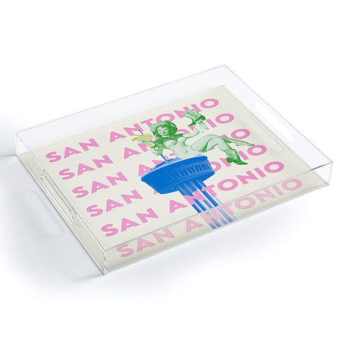 carolineellisart San Antonio Girl Acrylic Tray