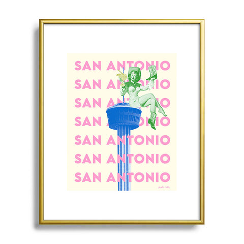 carolineellisart San Antonio Girl Metal Framed Art Print