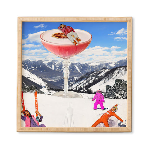 carolineellisart Skis in the Clouds Framed Wall Art