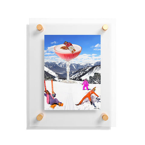 carolineellisart Skis in the Clouds Floating Acrylic Print