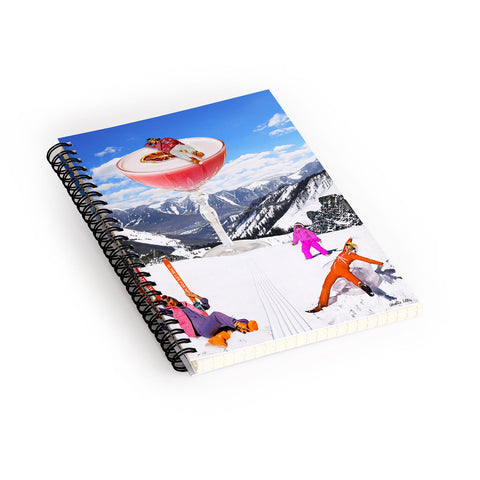 carolineellisart Skis in the Clouds Spiral Notebook