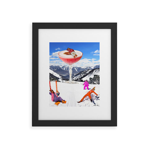 carolineellisart Skis in the Clouds Framed Art Print