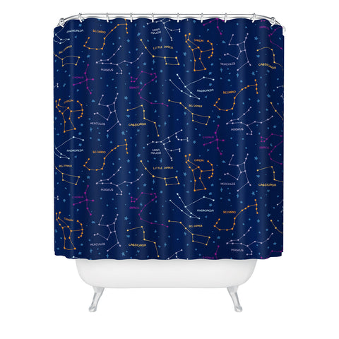 carriecantwell Constellations I Shower Curtain