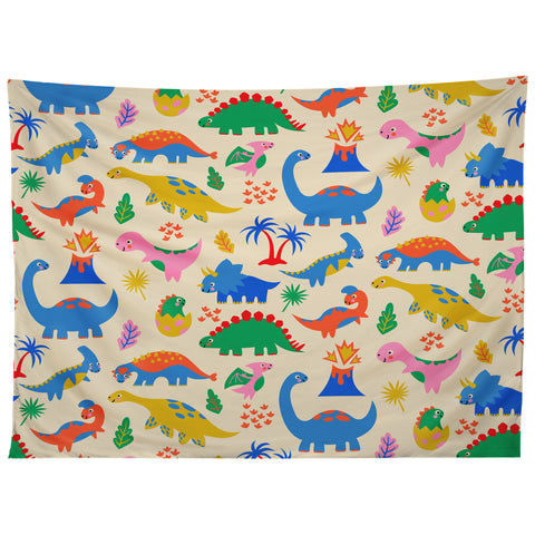 carriecantwell Dinomite Dinosaurs Tapestry