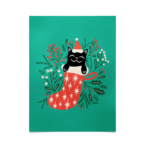 carriecantwell Festive Feline Poster