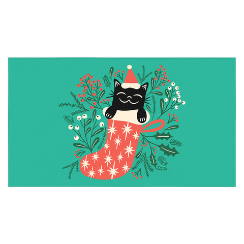 carriecantwell Festive Feline Tablecloth