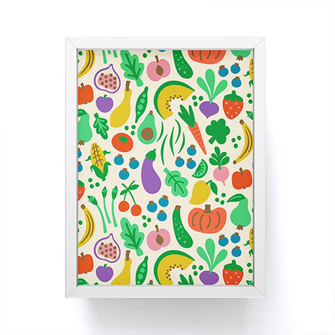 carriecantwell Fruits Veggies Framed Mini Art Print