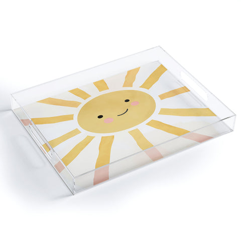 carriecantwell Happy Sun I Acrylic Tray