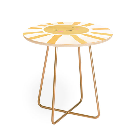 carriecantwell Happy Sun I Round Side Table