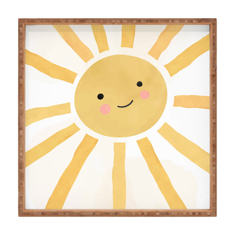 carriecantwell Happy Sun I Square Tray