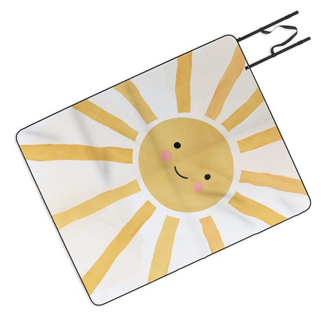 carriecantwell Happy Sun I Picnic Blanket