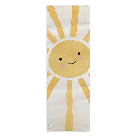 carriecantwell Happy Sun I Yoga Towel