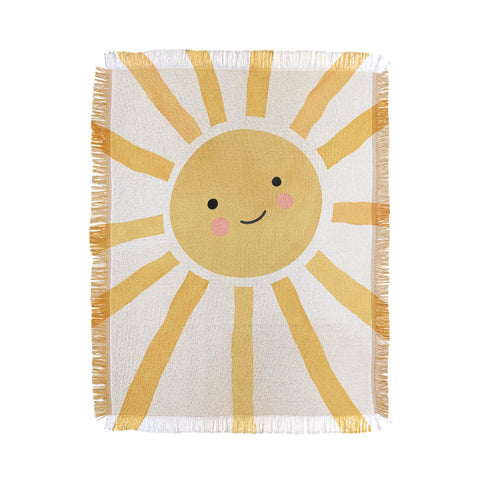carriecantwell Happy Sun I Throw Blanket