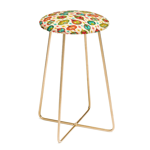 carriecantwell Meowy Christmas Counter Stool