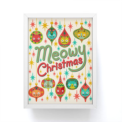 carriecantwell Meowy Christmas Framed Mini Art Print