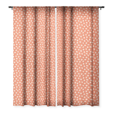 carriecantwell Purrty Paws Sheer Window Curtain