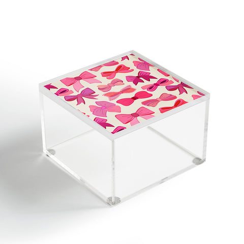 carriecantwell Vintage Pink Bows Acrylic Box