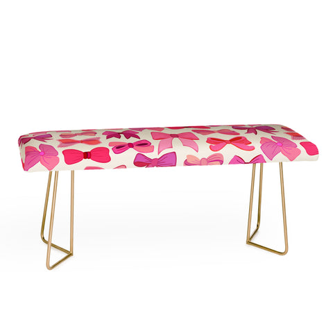 carriecantwell Vintage Pink Bows Bench