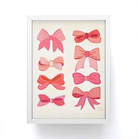 carriecantwell Vintage Pink Bows I Framed Mini Art Print