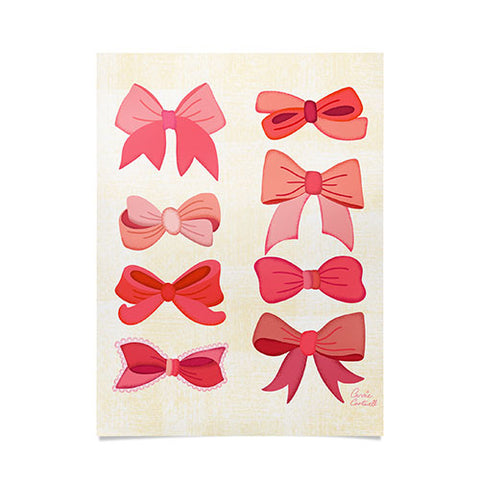 carriecantwell Vintage Pink Bows I Poster