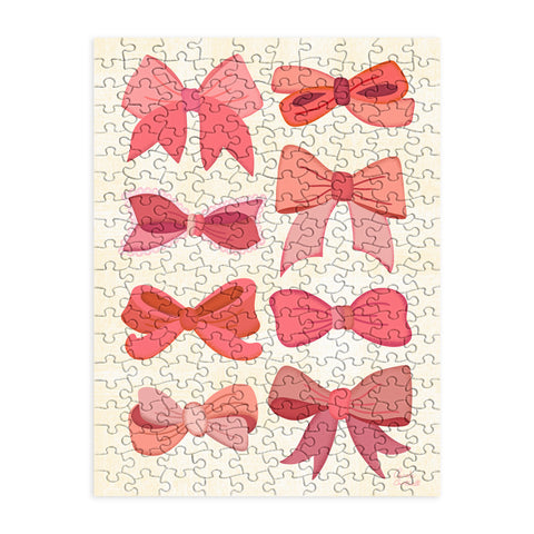 carriecantwell Vintage Pink Bows I Puzzle