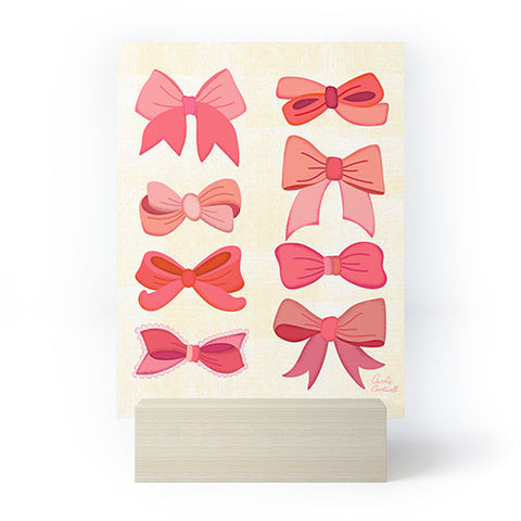 carriecantwell Vintage Pink Bows I Mini Art Print