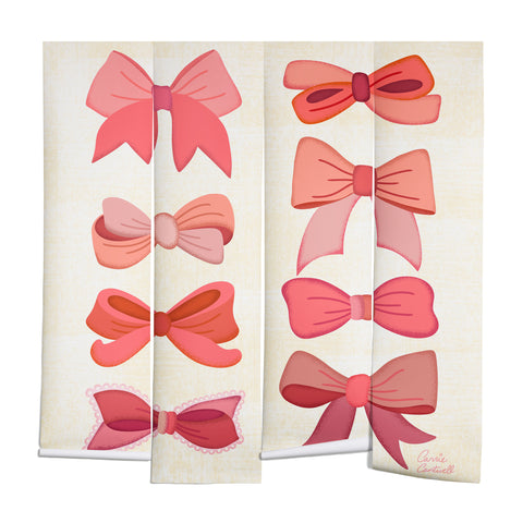 carriecantwell Vintage Pink Bows I Wall Mural