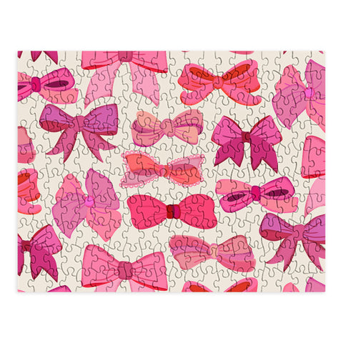 carriecantwell Vintage Pink Bows Puzzle