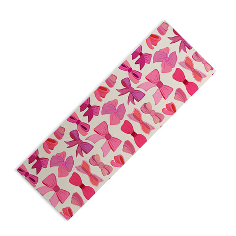 carriecantwell Vintage Pink Bows Yoga Mat