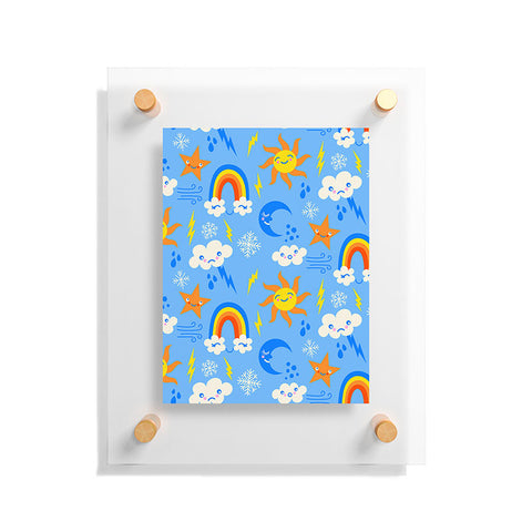 carriecantwell Whimsical Weather Floating Acrylic Print