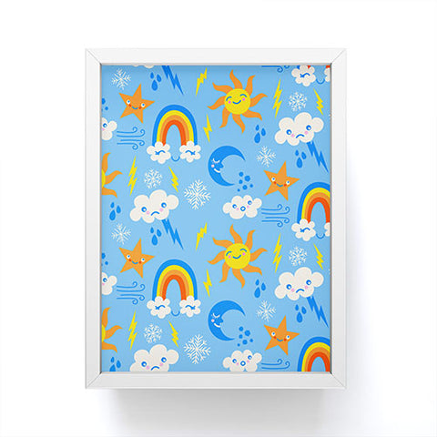 carriecantwell Whimsical Weather Framed Mini Art Print
