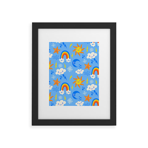 carriecantwell Whimsical Weather Framed Art Print