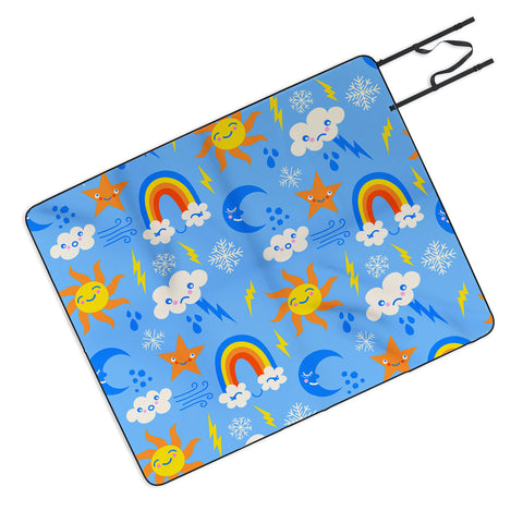 carriecantwell Whimsical Weather Picnic Blanket