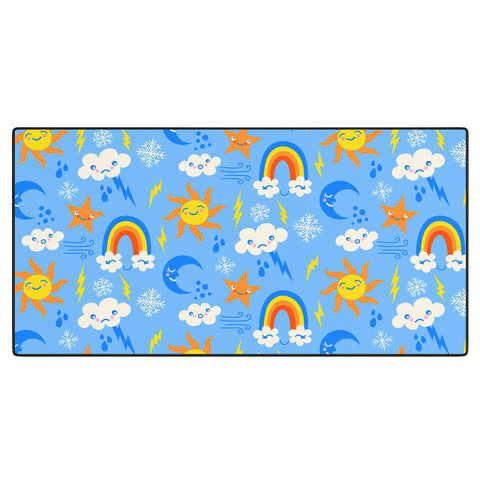 carriecantwell Whimsical Weather Desk Mat