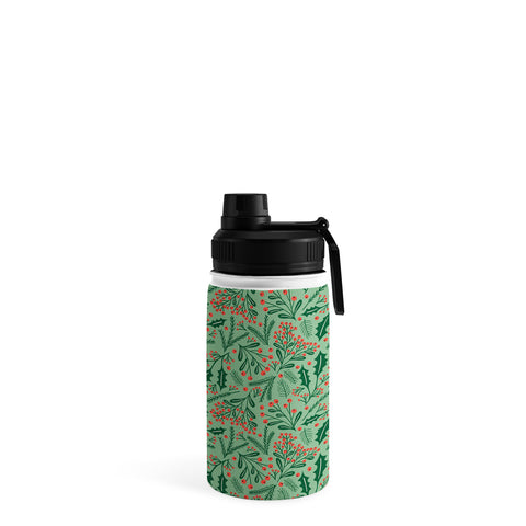 carriecantwell Winter Holiday Floral Water Bottle