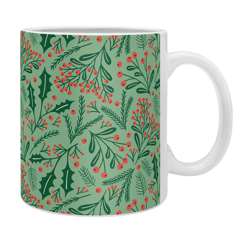 carriecantwell Winter Holiday Floral Coffee Mug