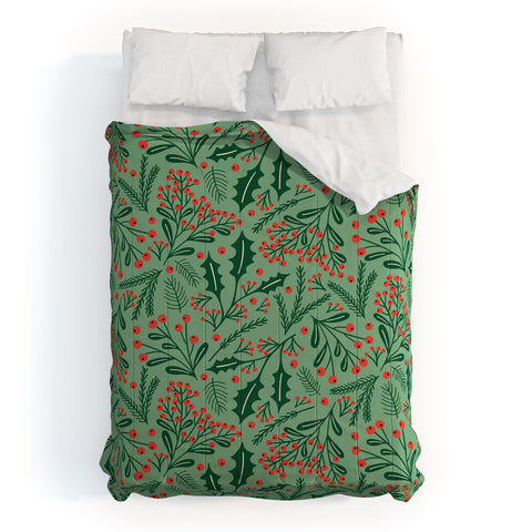 carriecantwell Winter Holiday Floral Comforter
