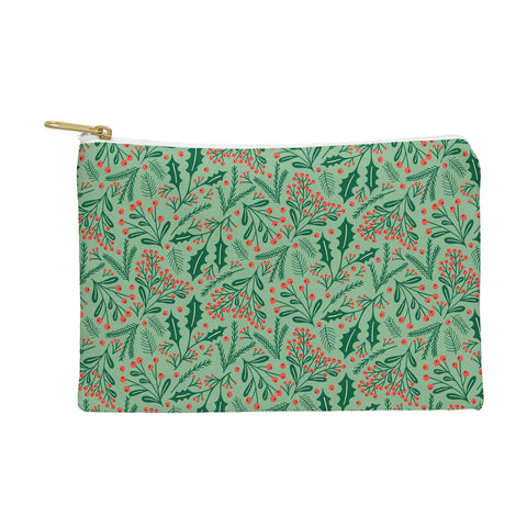 carriecantwell Winter Holiday Floral Pouch