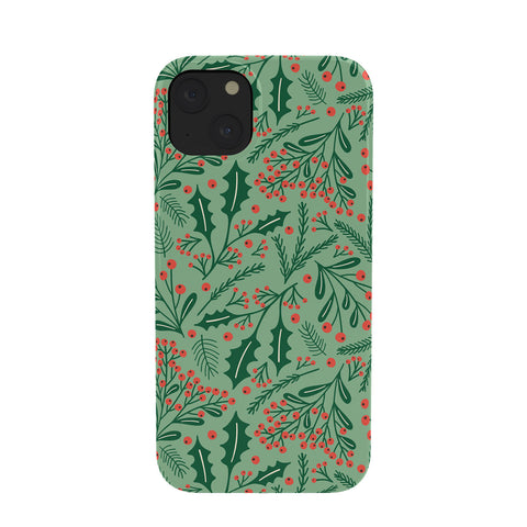 carriecantwell Winter Holiday Floral Phone Case
