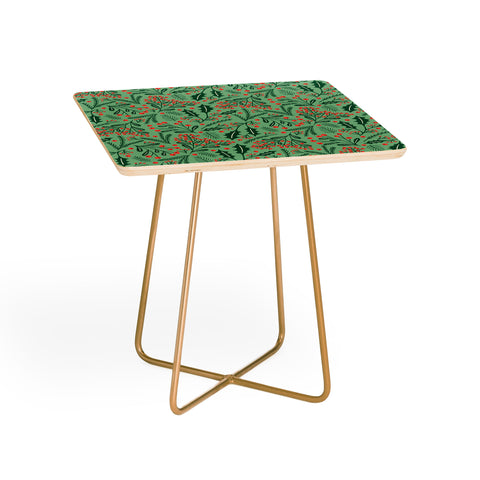 carriecantwell Winter Holiday Floral Side Table