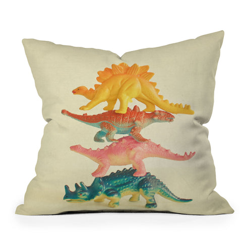 Cassia Beck Dinosaur Antics Outdoor Throw Pillow