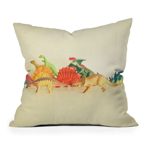 Cassia Beck Walking With Dinosaurs Outdoor Throw Pillow